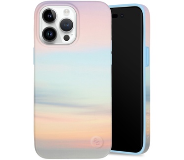 Selencia Aurora Fashion Backcover iPhone 14 Pro Max - Duurzaam hoesje - 100% gerecycled - Sky Sunset Multicolor