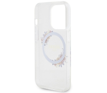 Guess Glossy Ring Back Case - Apple iPhone 15 Pro Max (6.7") Clear Transparant
