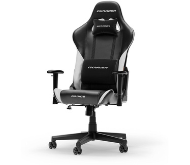 DXRacer PRINCE L Black & White PVC Leather gamestoel