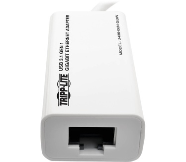 Tripp-Lite USB 3.1 Gen 1 USB Type-C (USB-C) to Gigabit Ethernet NIC Network Adapter, 10/100/1000 Mbps, White