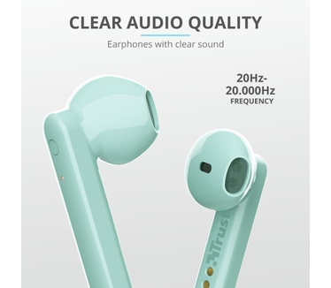 Trust Primo Touch Bluetooth Wireless Earphones (Mint)