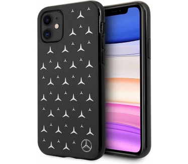 Mercedes-Benz Mercedes Silver Stars Back Case - Apple iPhone 11 (6.1") - Zwart Zwart