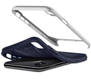 Spigen Apple iPhone X Hoesje Neo Hybrid Zilver