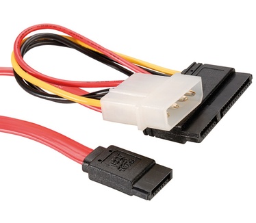 Roline SATA 3.0 Gbit/s Data- en stroomkabel (4pol. HDD) 1 m