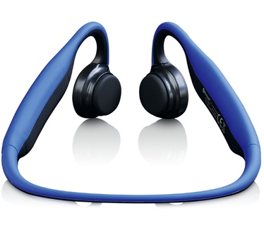 Lenco BCH-1000 Bluetooth Cuffie auricolari Cuffia Open Ear headset con microfono, resistente allacqua Nero, Blu