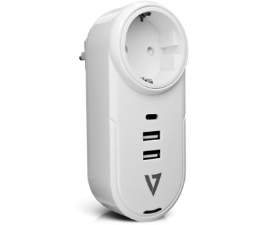 V7 1 Out Travel Surge 400J w/USB-C