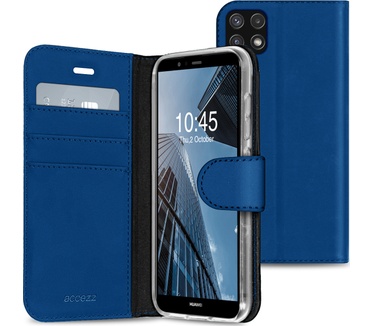 Accezz Wallet Softcase Bookcase Galaxy A22 (5G) - Donkerblauw (Galaxy A22 (5G)) Blauw