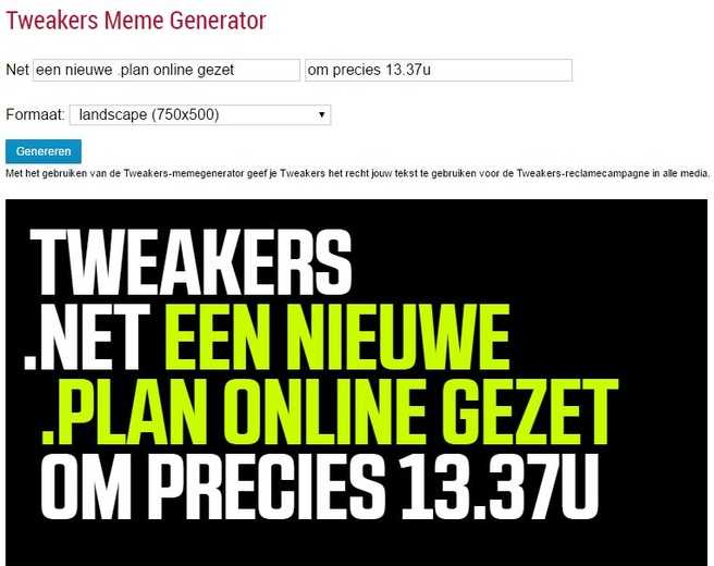 Tweakers Meme .plan