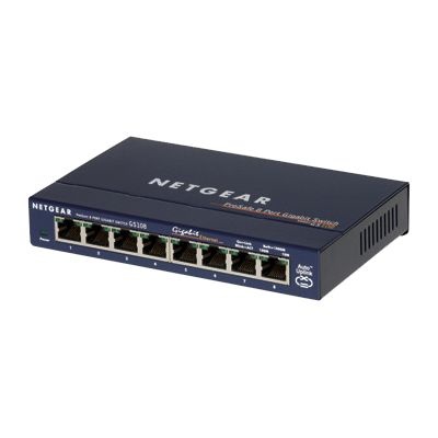 Netgear GS108 ProSafe 8-port Gigabit Ethernet Desktop Switch 10/100/1000