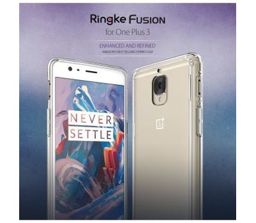 Ringke Fusion OnePlus 3T / 3 Hoesje Doorzichtig Smoke Black Transparant