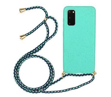 qMust Soft TPU Samsung Galaxy S20 hoesje met koord - Blauw