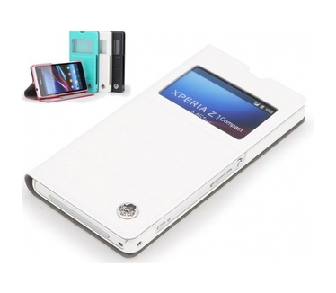 Rock Leather Case Sony Xperia Z1 Compact (EXCEL Serie white)