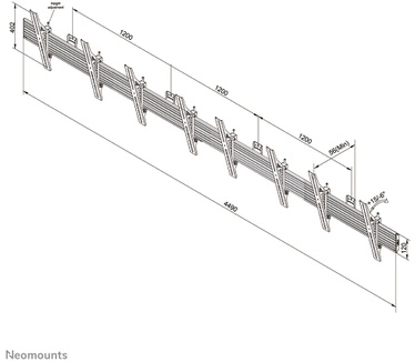 Neomounts by Newstar menuboard wandsteun (4 schermen)