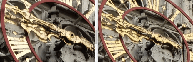 P40 Pro+ links versus S21 Ultra rechts - 10x zoom