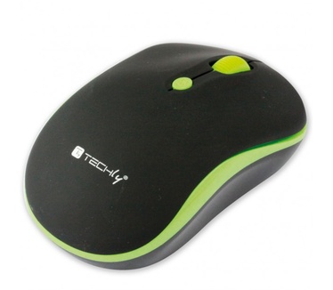 Techly Wireless Mouse 2.4 GHz Black / Green IM 1600-WT-BGW
