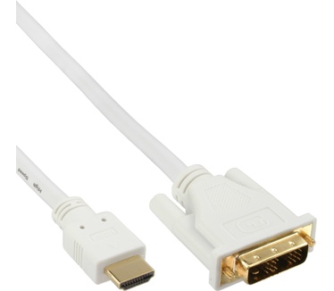 InLine 1.5m, HDMI/DVI Wit