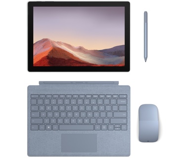 Microsoft Surface Pro 7 (Core i5, 8GB ram, 256GB opslag) voor consumenten Zwart