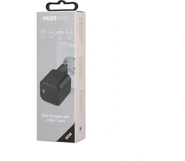 Musthavz USB-C Power Delivery Oplader 65W - Zwart