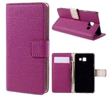 Kees Lederlook Portemonnee Hoesje Samsung Galaxy A3 (2016) - Roze