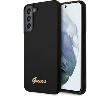 Guess Silicone Retro Hard Case Samsung Galaxy S22+ (S906) - Zwart Zwart