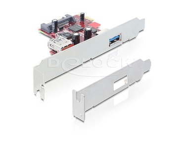 Delock PCI Express Card > 1 x external 1 x internal USB 3.0
