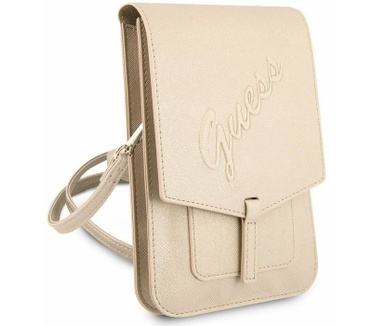 Guess Saffiano Heuptas met Riem (Scherm tot 7 Inch) - Goud Goud