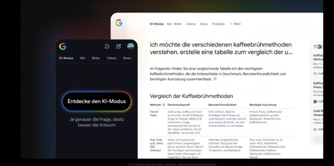Google AI Mode im Deutsch