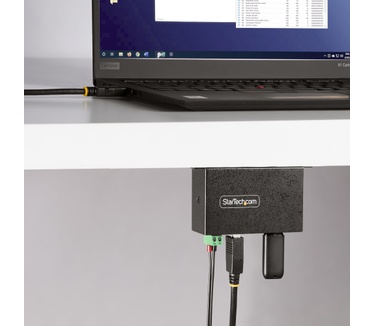 Startech.com 4-Port Managed USB Hub met 4x USB-A, Heavy Duty met Industriële Stalen Behuizing, ESD & Overspanningsbeveiliging, Wand/Bureau/Din-Rail Montage, USB 3.0/3.1/3.2 Gen 1 5Gbps