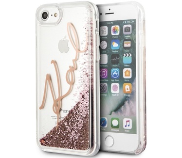 Karl Lagerfeld Liquid Glitter Case - iPhone 6/6S/7/8 - Roségoud