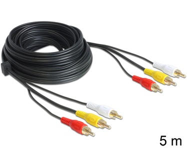 Delock 5m, 3xRCA - 3xRCA