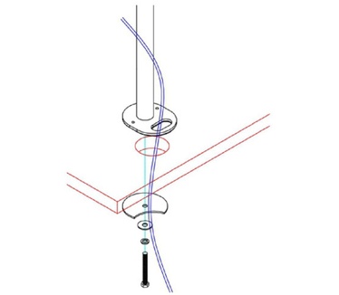 Newstar montageplaat voor bureaudoorvoer.