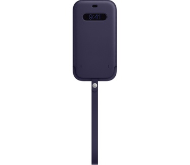 Apple Leren sleeve met MagSafe voor iPhone 12 Pro Max Paars