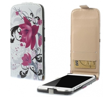qMust Apple iPhone 6 Flip Cover (Lotus Flower)