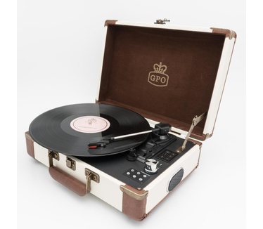 GPO Retro AMBASSADORCRE Bluetooth platenspeler met ingebouwde accu en speakers
