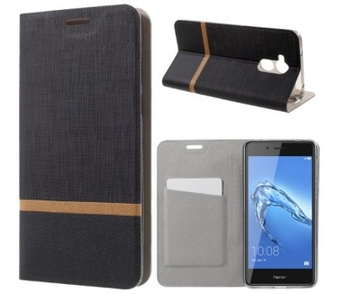 qMust Huawei Honor 6C Wallet Case - TPU frame - Zwart