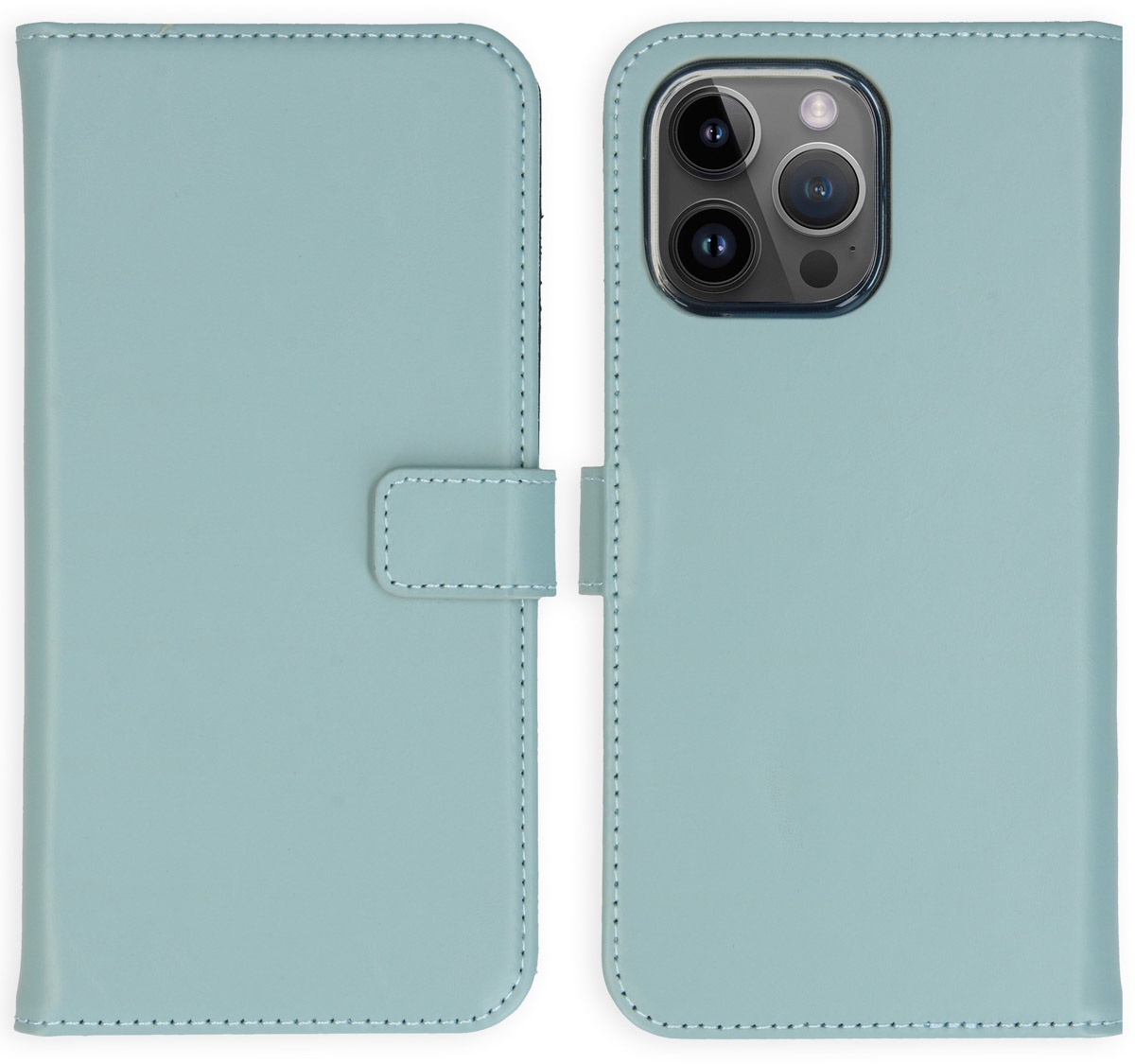 Valenta Gel Skin - Apple iPhone 15 Pro Hoesje Echt Leer Bookcase