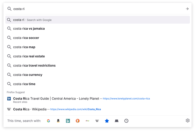 FireFox Suggest