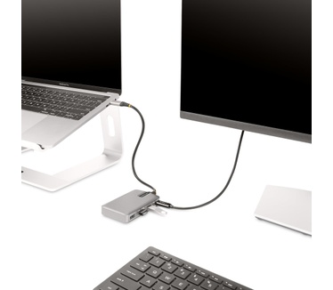 Startech.com 4-Port USB-C Hub met USB-C DP Alt Mode Video Output 4K 60Hz, 3x USB-A, 1x USB Type-C, 100W Power Delivery Pass-Through, USB 3.2 10Gbps, 30cm Kabel, Compacte USB Hub