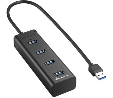 Sharkoon 4-Poort USB 3.0 Hub black