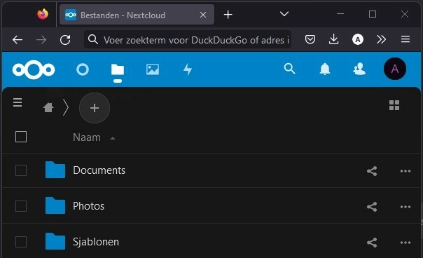 Self gehoste Nextcloud