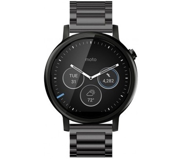 qMust Metalen armband voor Motorola Moto 360 46mm Men (2nd gen) - Black