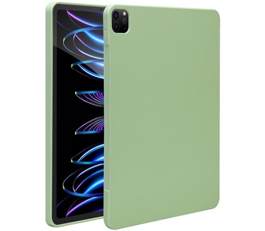 Accezz Liquid Silicone Backcover met penhouder iPad Pro 12.9 (2020 - 2022) - Lichtgroen