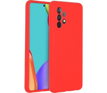 Accezz Liquid Silicone Backcover Samsung Galaxy A52(s) (5G/4G) - Rood (Galaxy A52 (4G), Galaxy A52s, Galaxy A52 (5G)) Rood