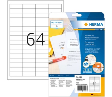Herma Etiketten wit correctie/afdek 48.3x16.9 A4