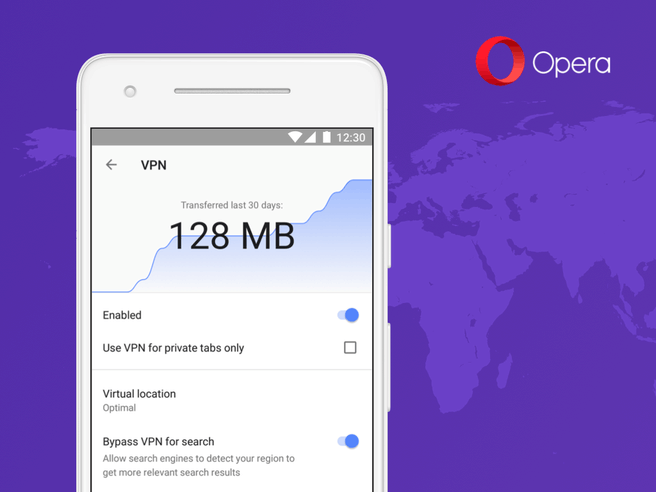 Opera vpn Android