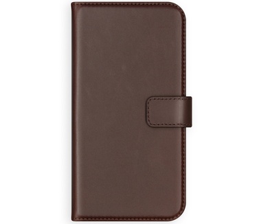 Selencia Echt Lederen Bookcase iPhone 12 Pro Max - Bruin