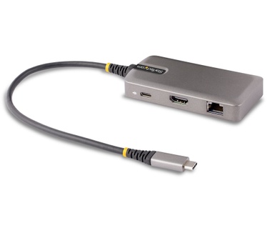 Startech.com USB-C Multiport Adapter, 4K 60Hz HDMI Mini Dock, HDR, 2 Port 5Gbps USB 3.0 Hub, 100W PD Pass-Through, GbE, Works With Chromebook (WWCB) Certified, Windows/macOS