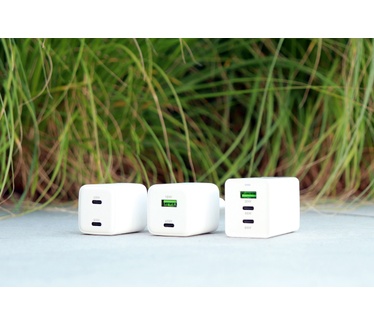 Mobiparts GaN Wall Charger Dual USB-C 35W White (with PD)