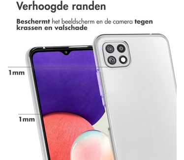 Accezz Clear Backcover Samsung Galaxy A22 (5G) - Transparant