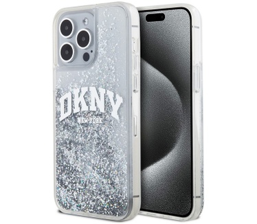 DKNY DKNY Liquid Glitter Arch Back Case iPhone 15 Pro Max (6.7") - Wit Wit